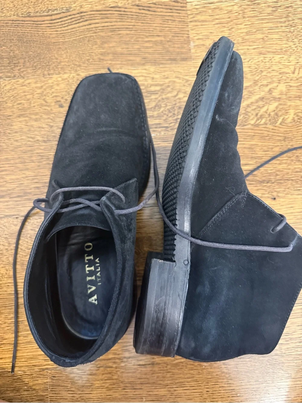 Black Suede Men's Chukka Boots - Sleek Lace-Up Style